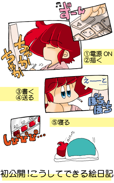 和佳-chanのすちゃらか絵日記 こうしてできる絵日記