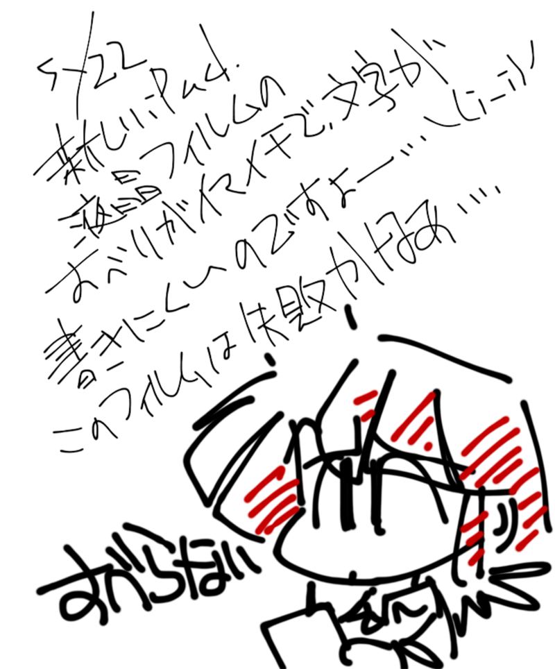 2026年3月21日に発掘された公開していなかったiPad楽描き(^_^;)2012年5月22日の楽描き、これも日付が書かれてて助かったヽ(^.^;)丿
