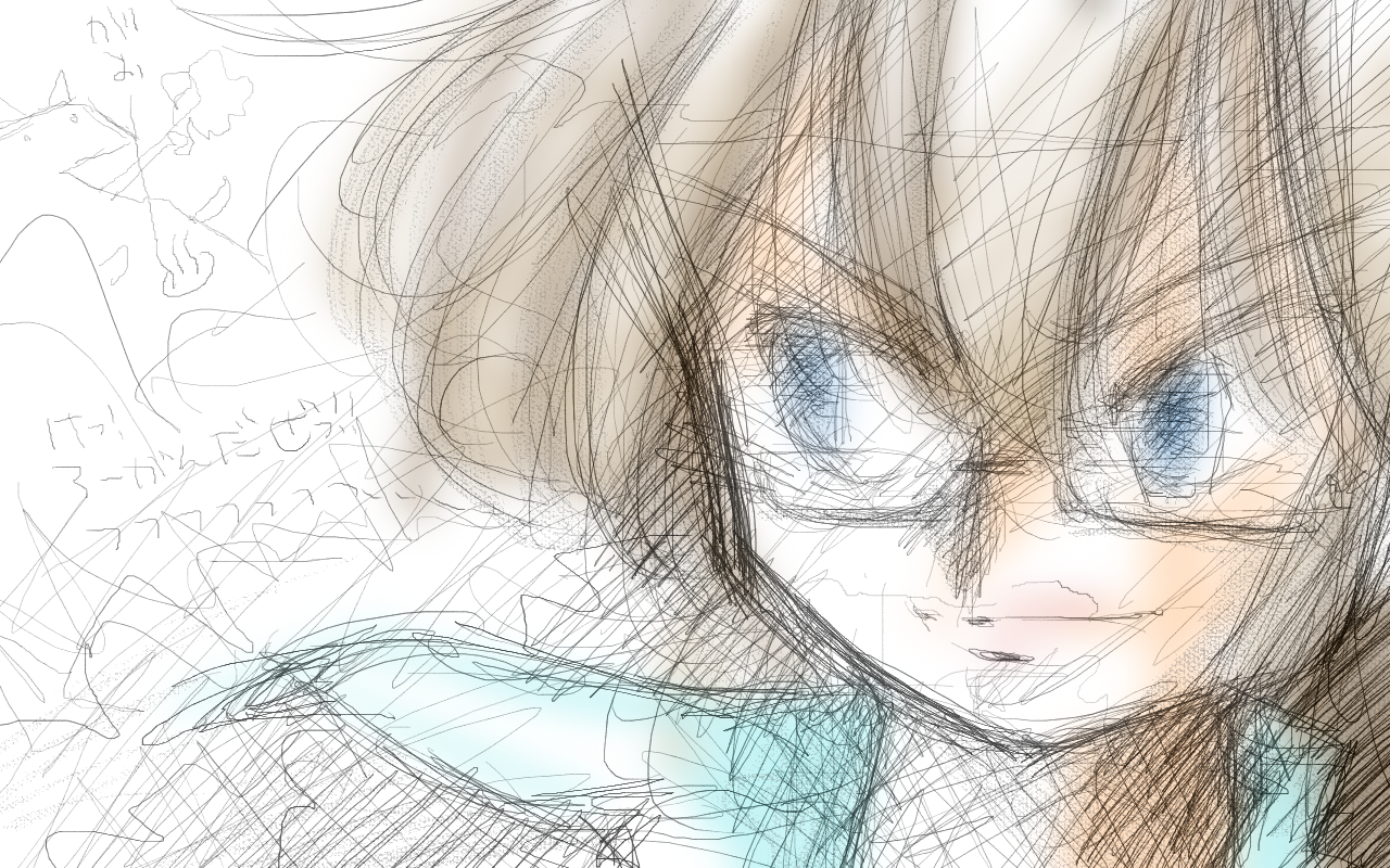 2025年12月8日に発見されたUPLOADしてなかった楽描き…理由は不明(^_^;)なんか、老眼を嘆いている…＼(T_T)／