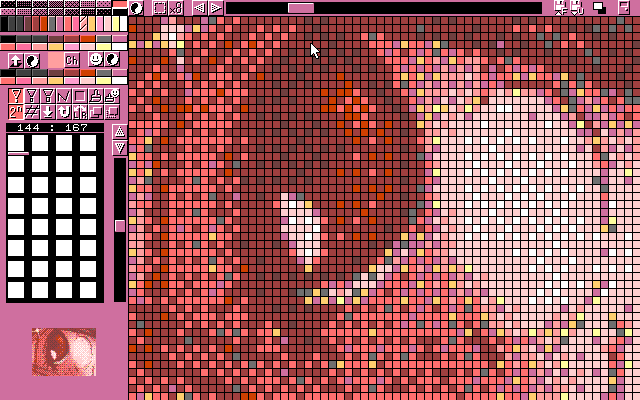 【デジタル8色アナログ16色】「うん、いいよ…」MAG形式生成のためのマルチペイント(MPS.EXE Ver1.01)画面