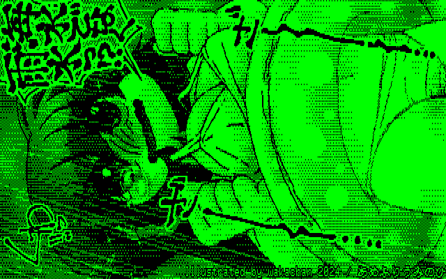【デジタル8色アナログ16色】「あめふりうみのひ」グリーンディスプレイ版