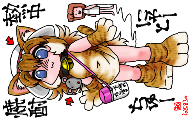 「熱中焼酎にゃーとちゅー」フルカラー版、この間も似た様なの描いた覚えがあるけど、ぬこはいつ描いても正義なのだっ!＼(^o^)／