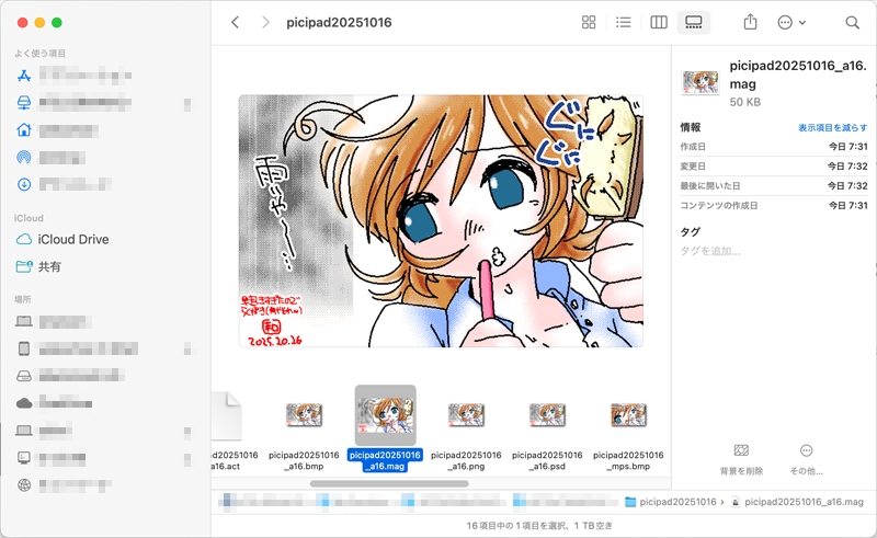 「雨いやー」MacOS QuickLookGenerator RECOOL(Ver6.4.5)画面