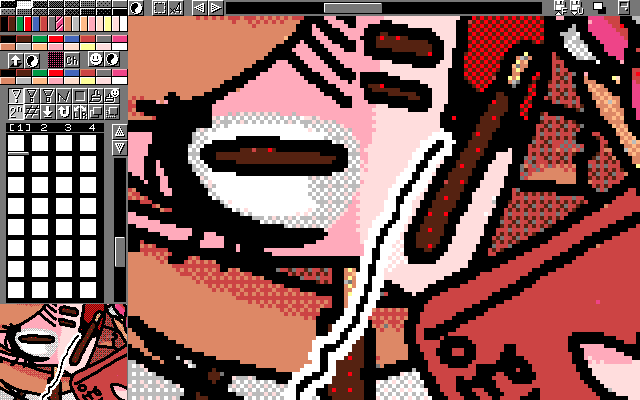 「みんなでゲぇムをタノしモゥ…」MAG形式生成のためのマルチペイント(MPS.EXE Ver1.01)画面