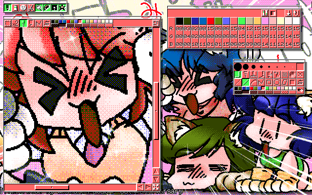 【デジタル8色アナログ16色】「38th Anniversary」MAG形式生成のためのマルチペイント(MPS.EXE Ver1.01)画面