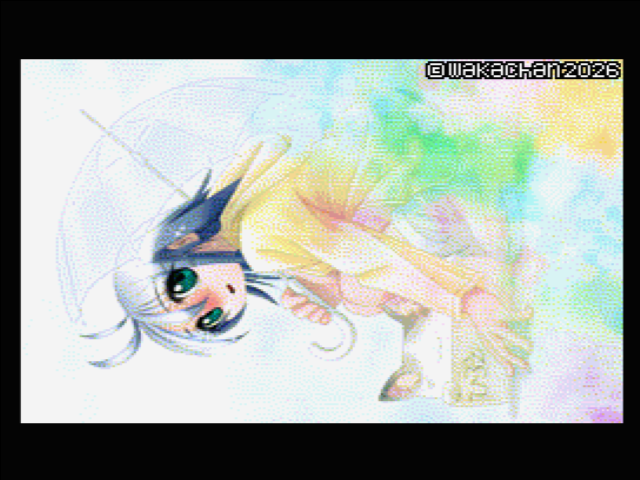 【MSX2 256色固定パレット】「紫陽花の陰」MSX2 SCREEN8版