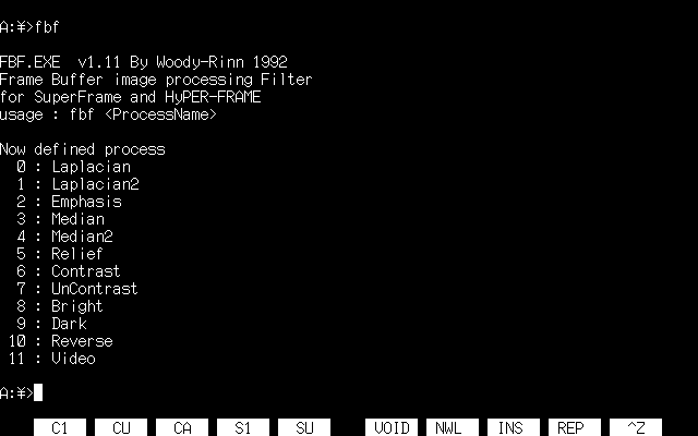 Frame Buffer image processing Filter (C)Woody_RINN