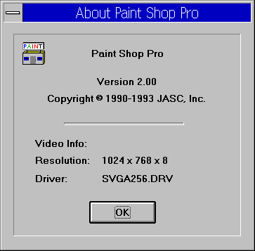 PaintShopPro (C)JASC, Inc. About