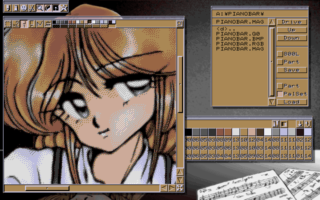 Q0 View for PC9801 (C)T.Gonoi(戦うクラリス) 変換例