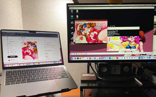 RDCで旧MBA画面を呼ばせる…一瞬M2上でIntelがエミュされてるっ!って見えなくもない…(^_^;)つか、家にで使う分にいはこれでも当面はイケそう…