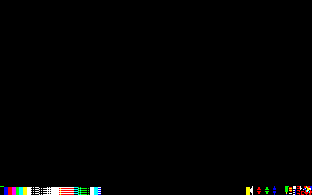 PC8801 nedi3.bin の初期画面、当然8色(^_^;)